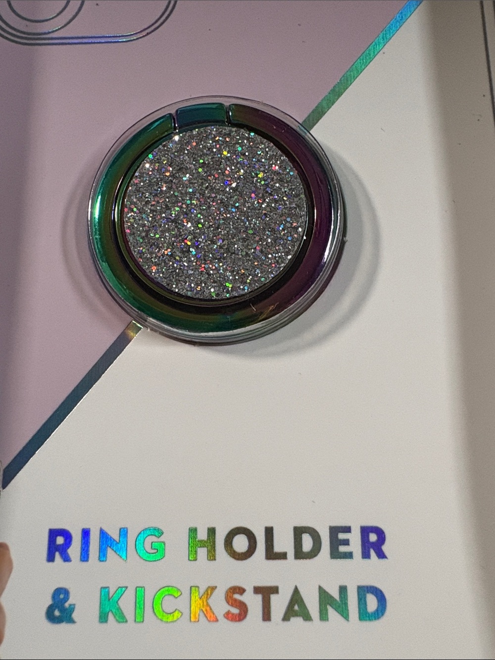 Dabney Lee Sparkler Silver Ring Holder with Iridescent Metal Frame - Picture 3 of 3